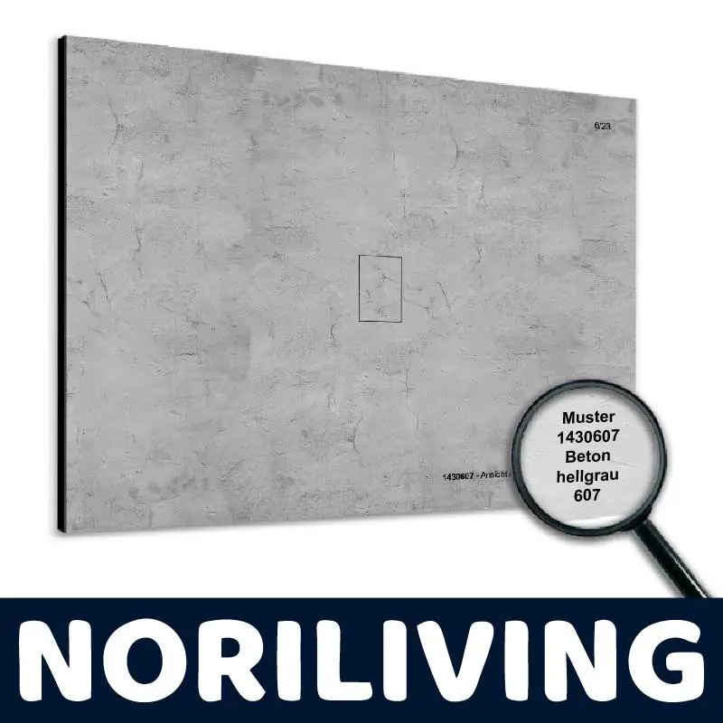 Dekorplatte hellgrau in Betonoptik von NORILIVING, Modellnummer 1430607, mit Vergrößerungslupe