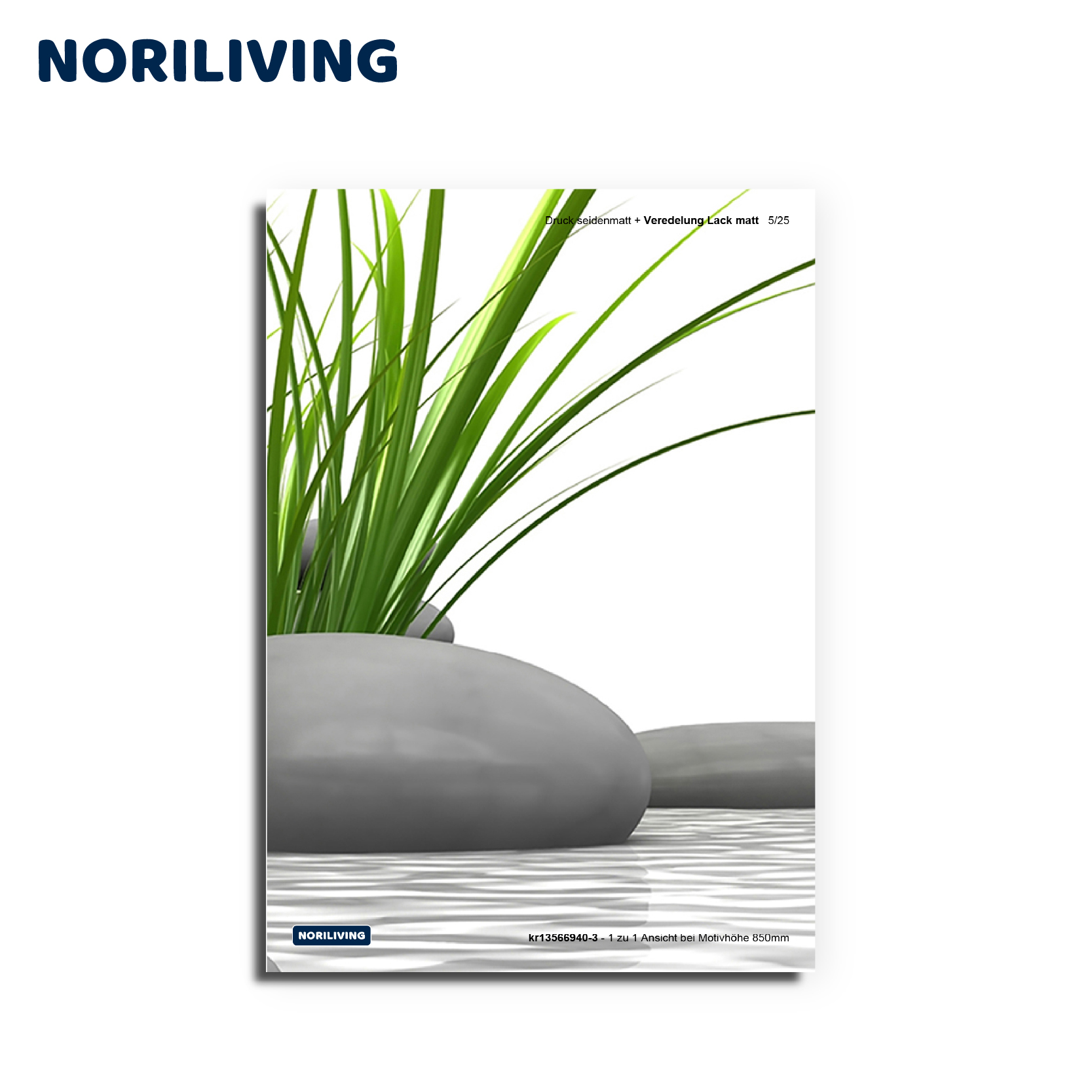 Muster-Vorschau kr13566940 Zen Gras Steine 940 Platte 3