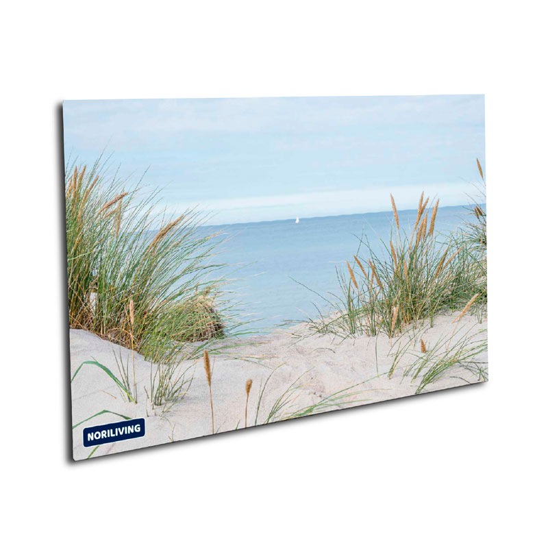 Leinwanddruck mit Strand- und Küstenmotiv, zeigt Dünen und Meer.