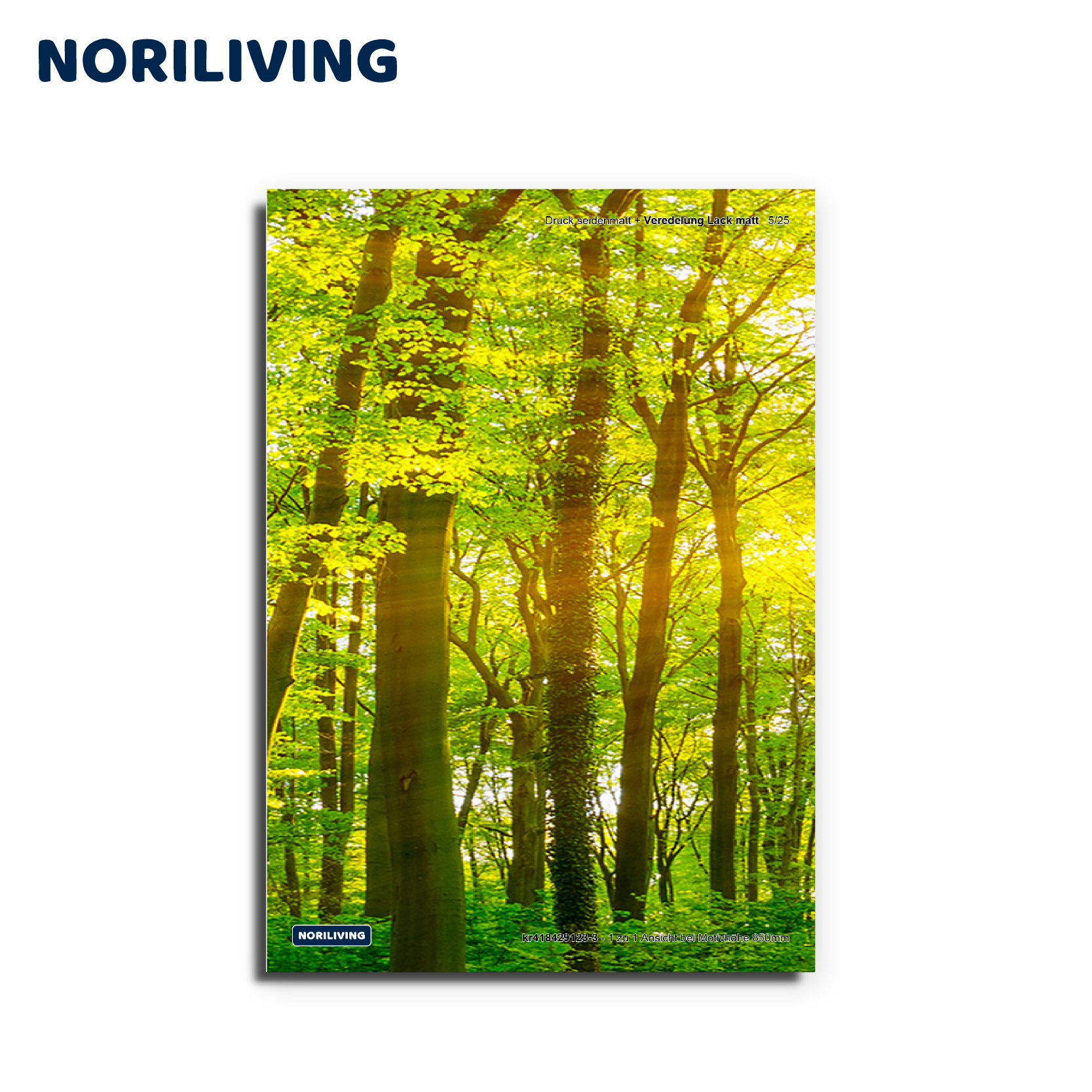 Muster-Vorschau kr418429123 Wald mit Sonnenschein 123 Platte 3